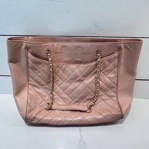 Tory Burch large light pink bag
